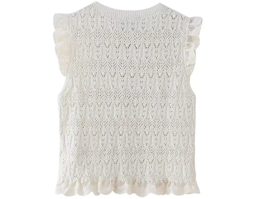 Romantic Sweater Vest Top