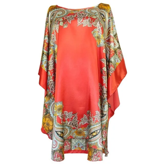 Silk Rayon Robe Bath Gown Nightgown