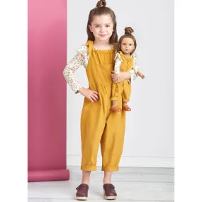 Simplicity pattern 9661 Children's Tops, Overalls, Jumper and Doll Clothes