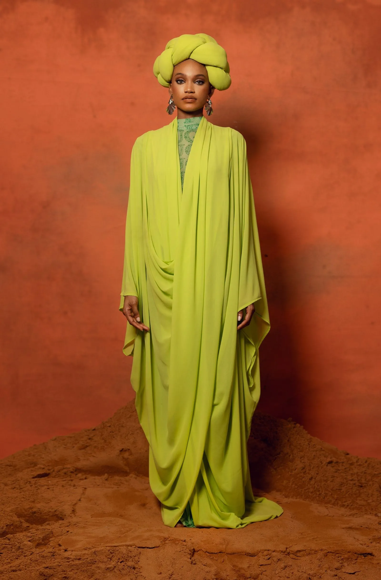 Wanni Fuga Twist Robe in Green